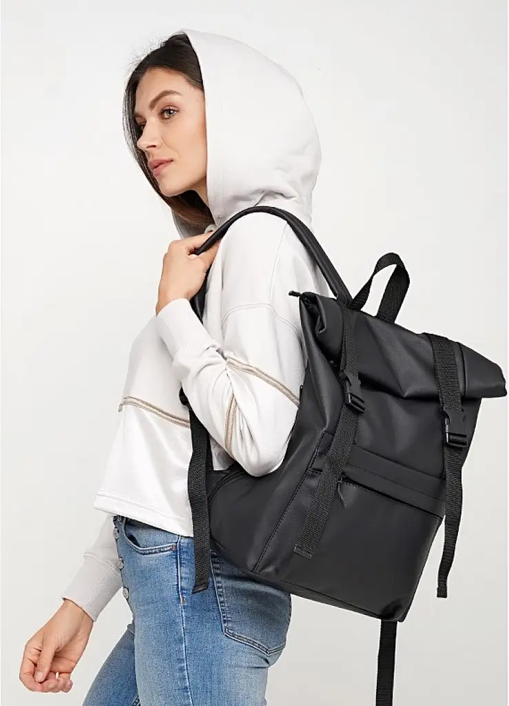 Рюкзак Sambag унисекс RollTop LSH черный 43 х 31 х 14 см (24211001) - фото 5