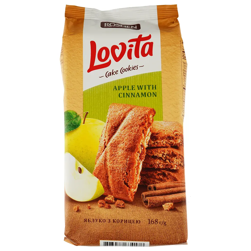 Печиво Roshen Lovita Cake Cookies з яблуком і корицею 168 г (881135) - фото 2