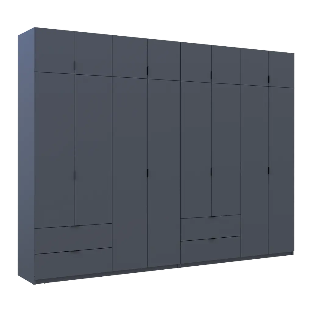 Шафа для одягу Doros Лукас Графіт 4+4 ДСП 320х50х240 (42005129) - фото 6