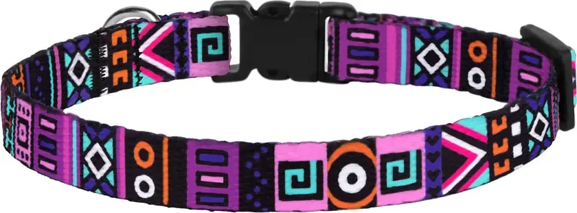 Нашийник для собак BronzeDog Tribal етнічний фіолет XS - фото 3