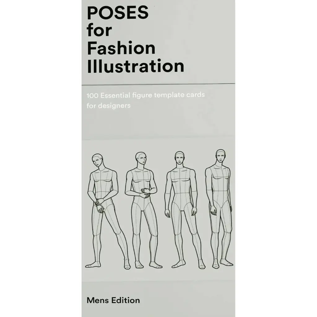 Poses for Fashion Illustration. Mens. Card Box -