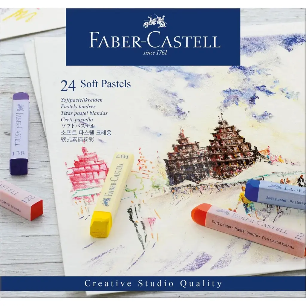 Пастель Faber-Castell Soft Pastels, м'яких, довжина крейди 70 мм, 24 кольори, 128324 (16794) - фото 2