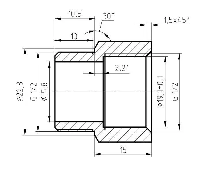 Подовжувач Karro KR3209 1/2" ВЗ 15 мм хромована латунь 30412 - фото 6