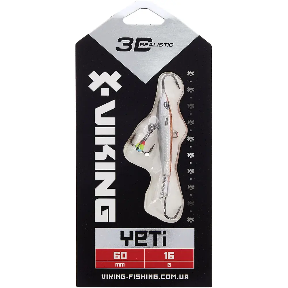 Балансир Viking Fishing Yeti Ice Jig 60mm 16.0g #12 Smoke Anchovy - фото 2