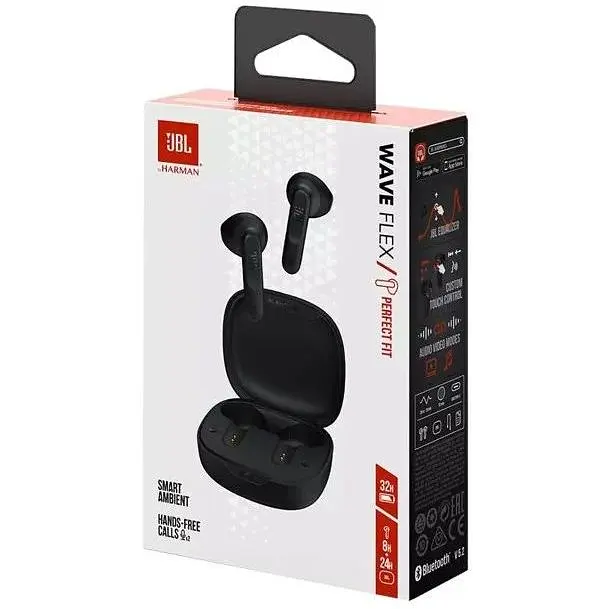 Bluetooth-гарнітура JBL Wave Flex (JBLWFLEXBLK) Black - фото 6
