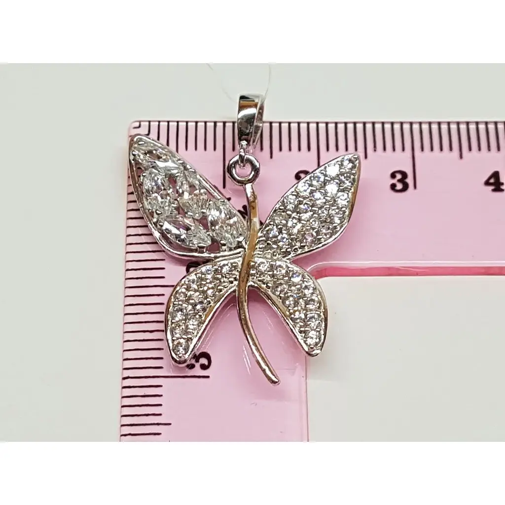 Срібна підвіска Qvaliz Метелик з фіанітами. 903-00334 - фото 3