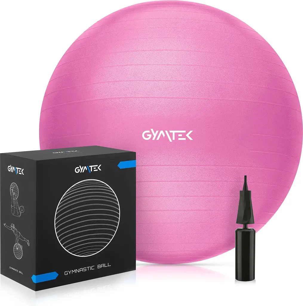 Фітбол Gymtek Queenfit 65см рожевий + насос - фото 5