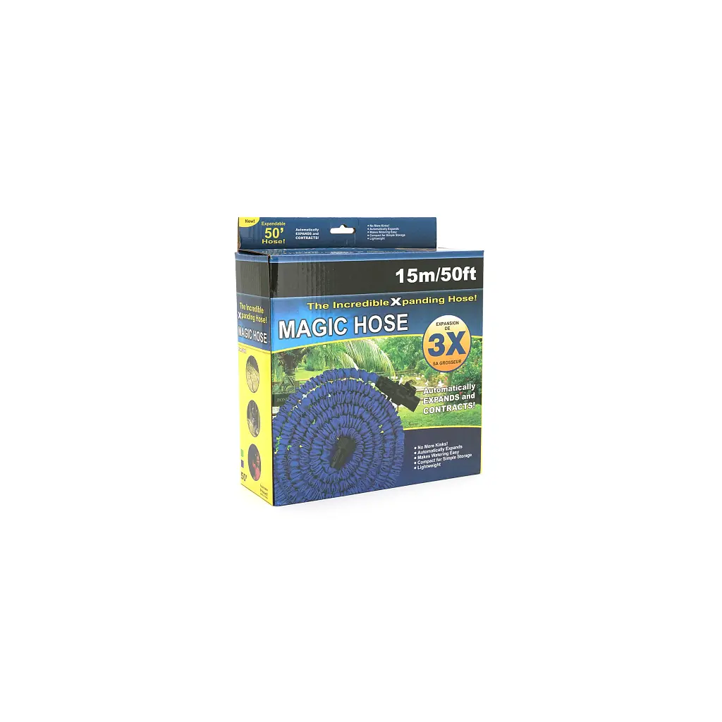 Шланг для поливу Voltronic KY-150B, 5-15м/50ft, + розпилювач, насадка на кран, Blue, Box (KY-150B) - фото 2