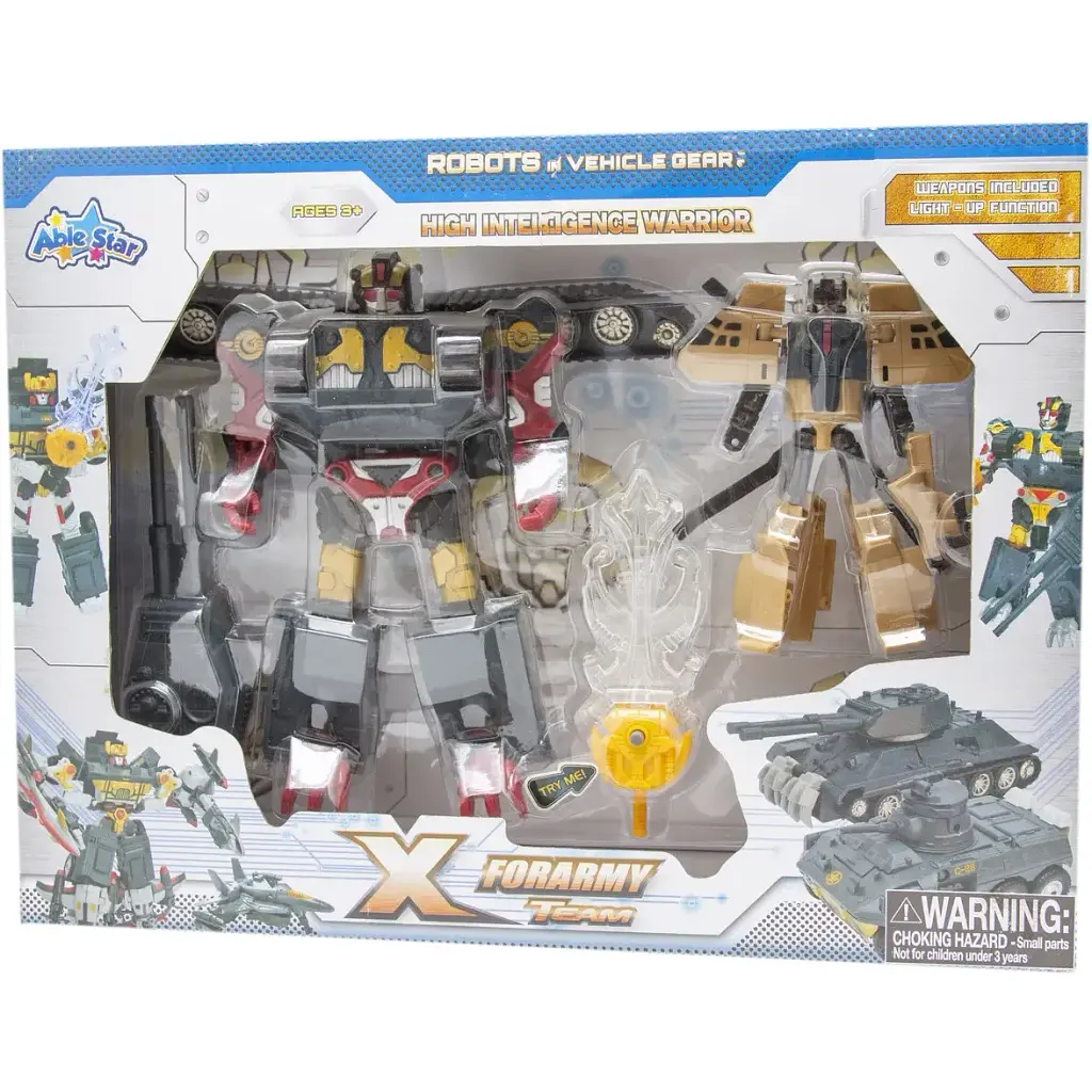 Набір армійських роботів Able Star зі світловим мечем жовто-чорний (3929-1) - фото 2