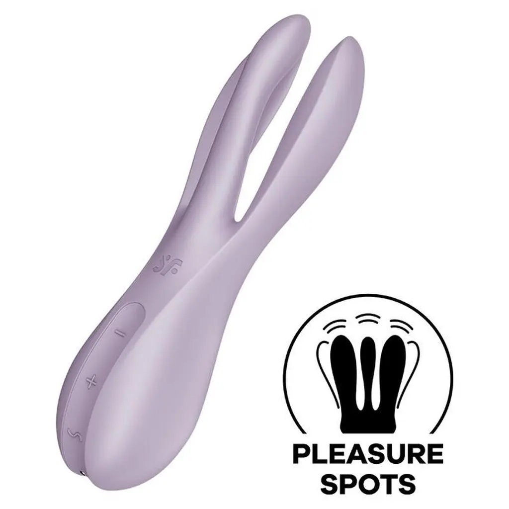 Вибратор Satisfyer Threesome 2 14 см фиолетовый - фото 4