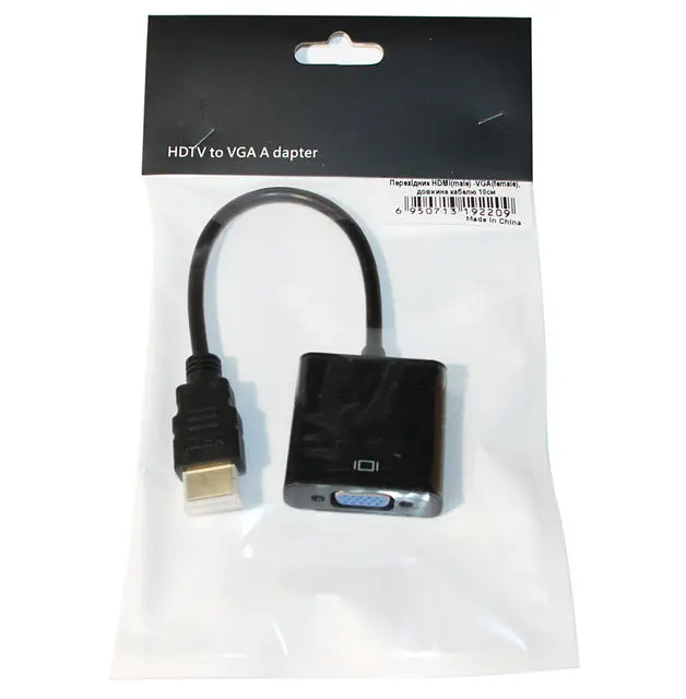 Конвертер HDMI (тато) на VGA (мама) 10cm, 4K/2K - фото 2