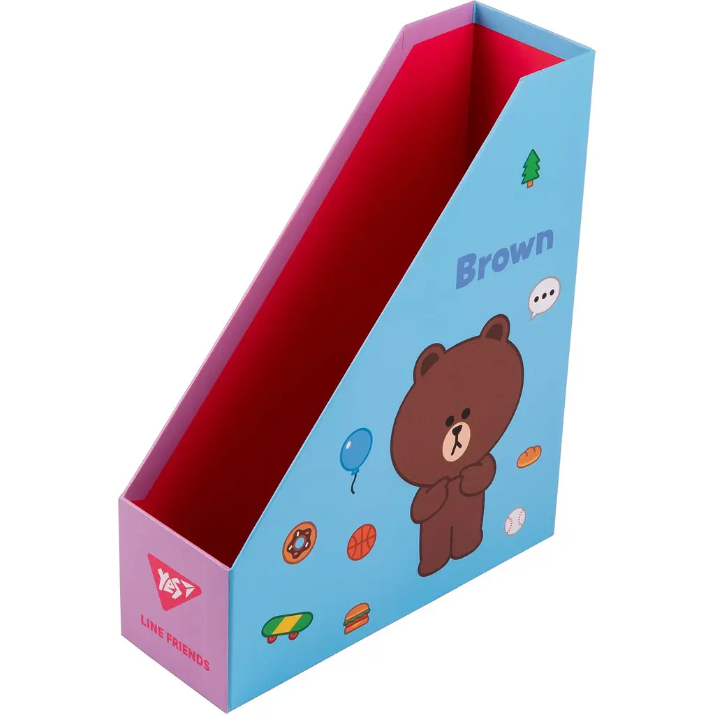 Лоток для документів Yes Line Friends вертикальний 32х25х8 см рожевий з блакитним (450105) - фото 2