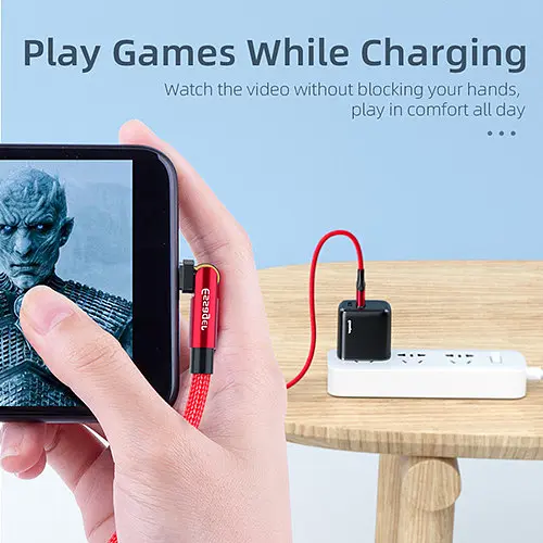 Зарядный кабель ESSAGER USB з обертаючим конектором Micro USB 3A 1метр - фото 5