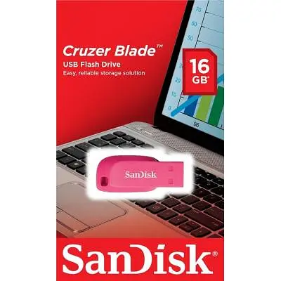 USB флеш накопичувач SanDisk 16GB Cruzer Blade Pink USB 2.0 (SDCZ50C-016G-B35PE) - фото 2