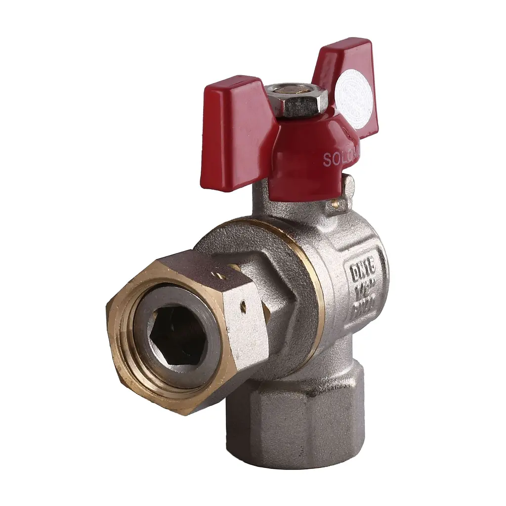 Кран кульовий кутовий з накидною гайкою Solomon 1/2″ ВВ PN40 160401 - фото 2