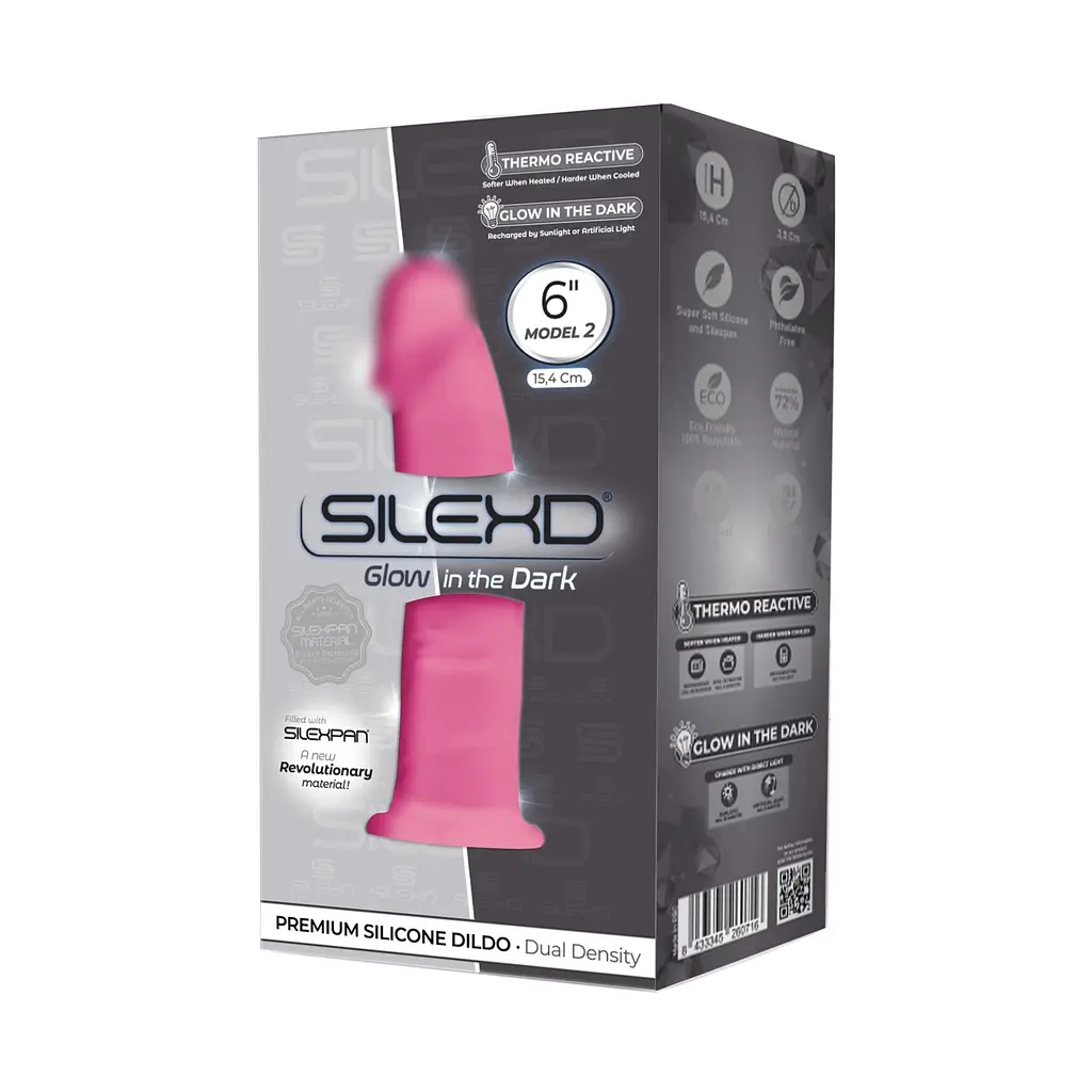 Фалоімітатор SilexD Robby Pink Glow in the dark SILEXD SO7032 92896 - фото 3