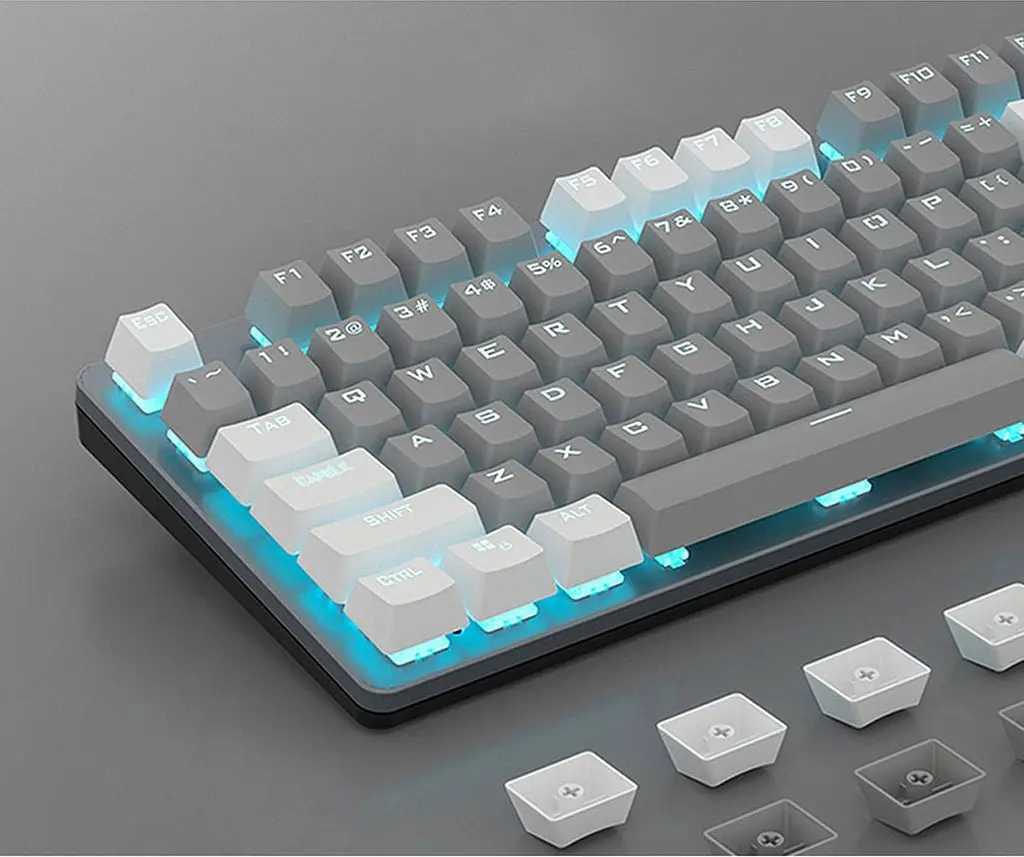 Клавіатура Aula F3287 Keycap KRGD Blue Switch UA White/Grey (6948391240688) [90997] - фото 4