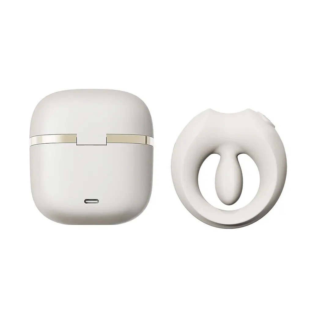 Ерекційне смарт-віброкільце Zalo Apis Ivory White, до 4 годин роботи, зарядний кейс - фото 11