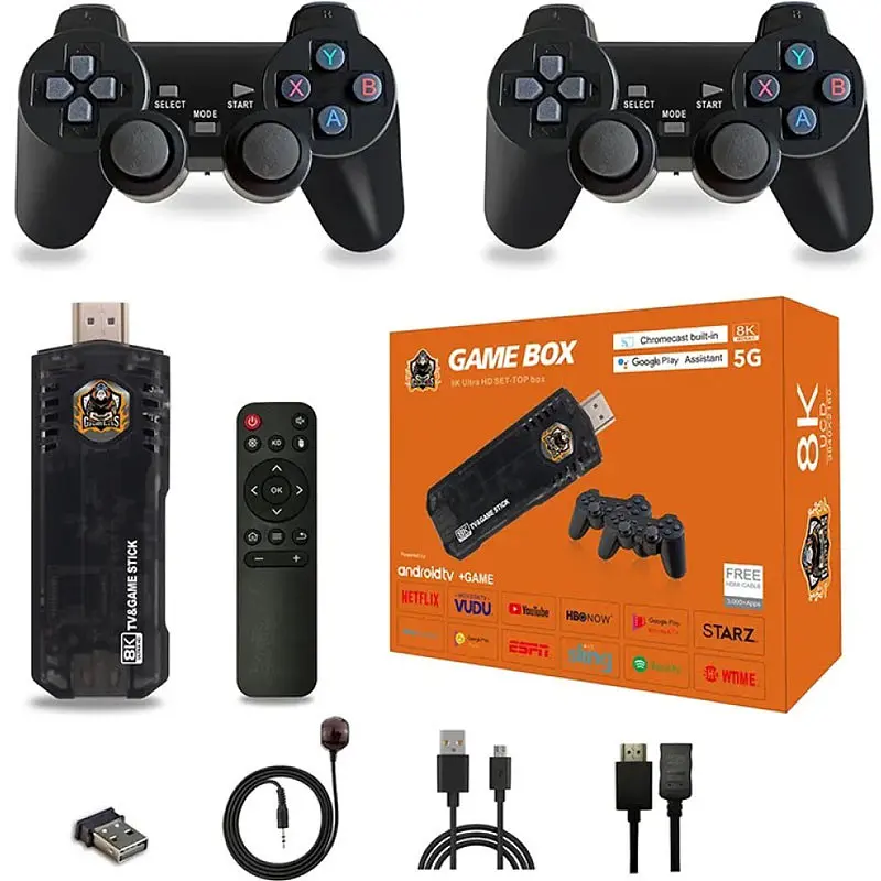 Ігрова приставка Game Stick + Android TV 8k Ultra HD 64gb Black - фото 2