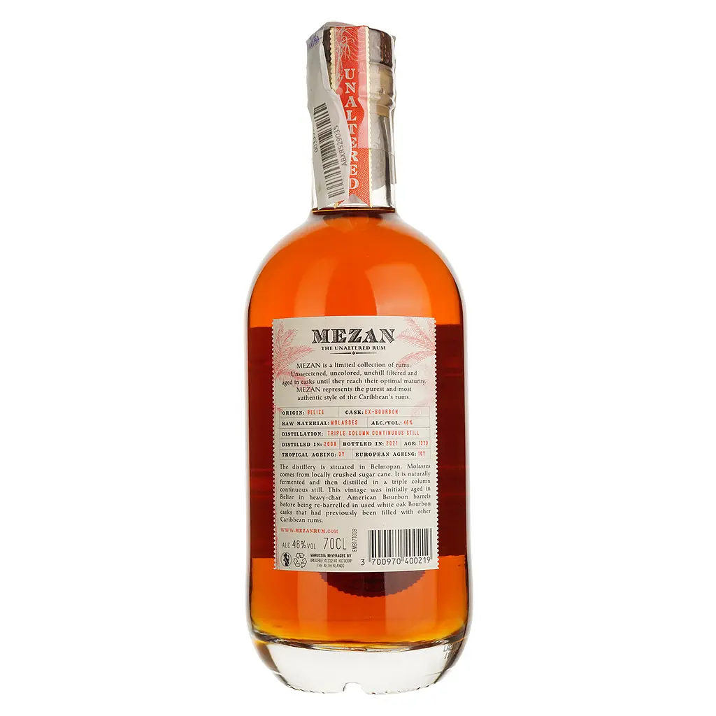 Ром Mezan Belize 2008, 46%, 0,7 л - фото 3