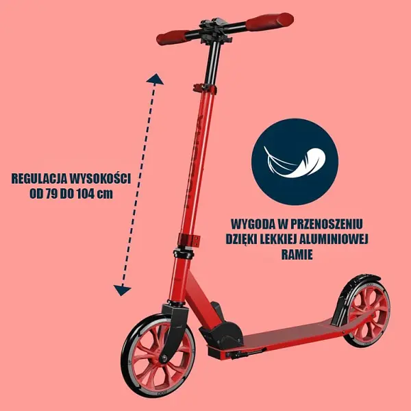 Самокат Hudora Bigwheel UP 200 Red (14152) - фото 3