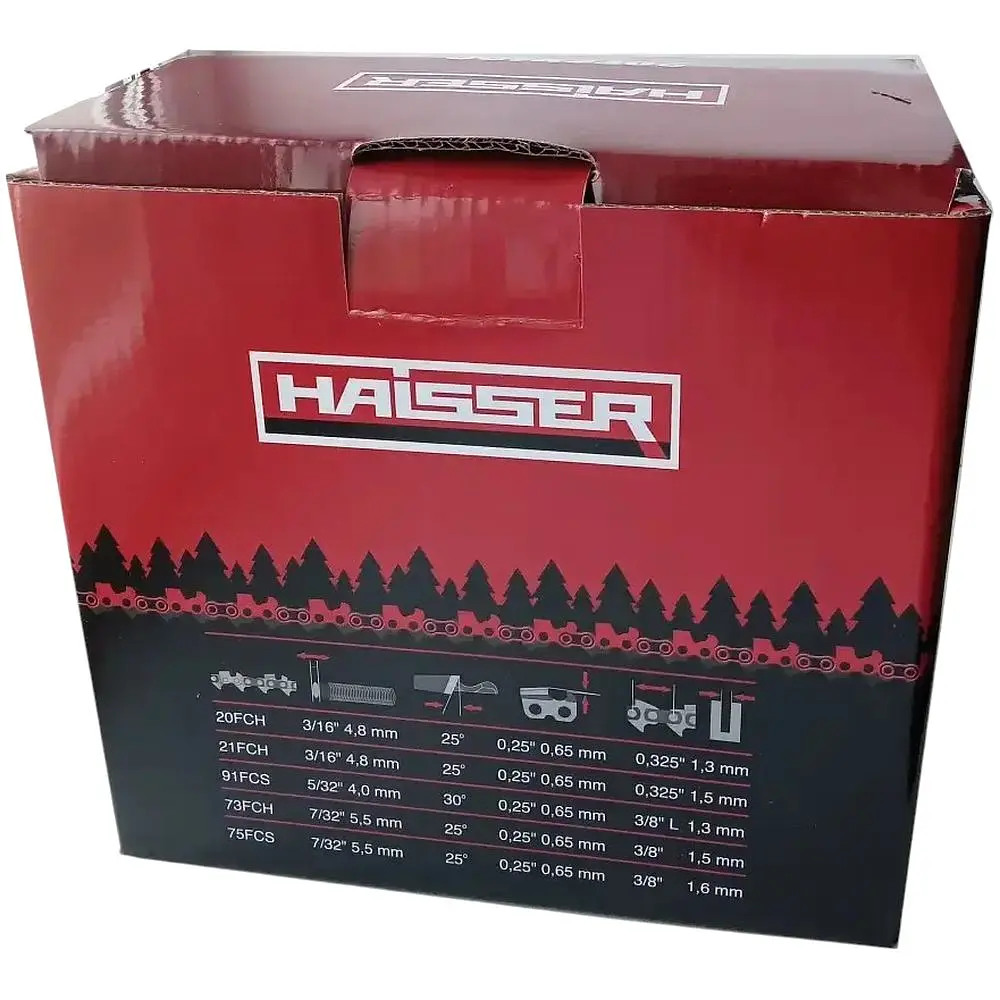 Цепь для бензопилы Haisser 91FCS100 1640 звеньев паз 1.3 мм 050" шаг 3/8" (84695) - фото 2