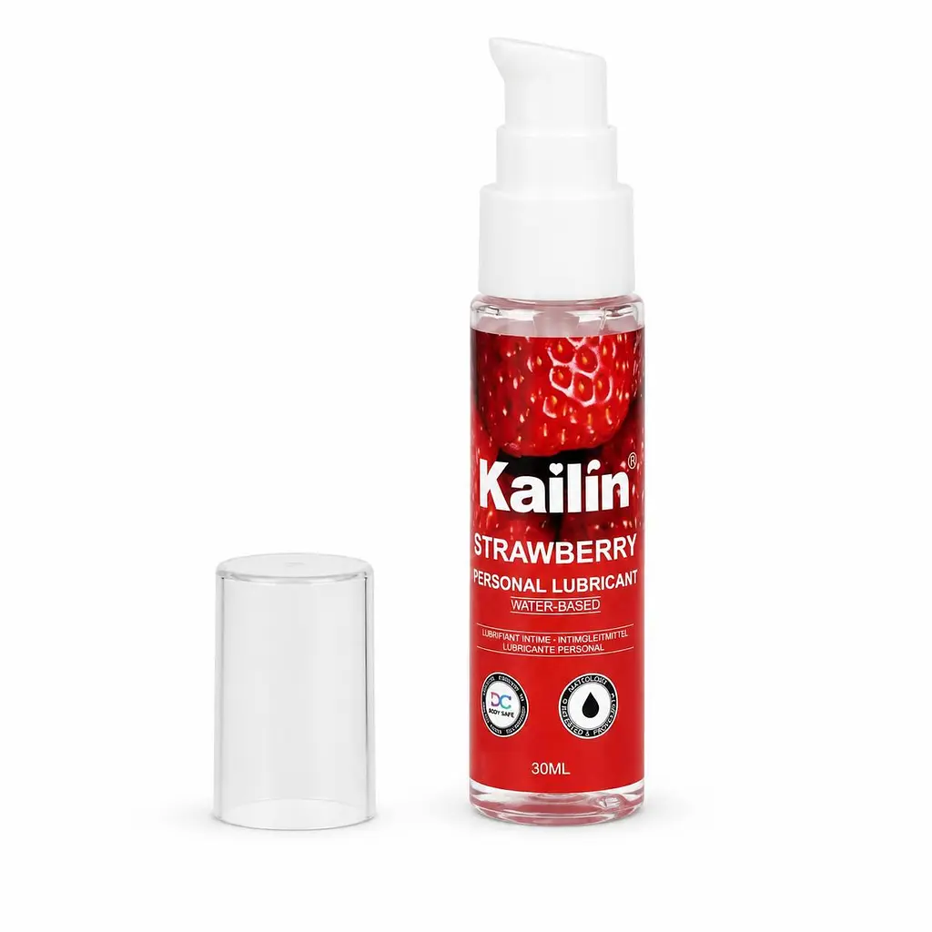 Лубрикант Kailin Strawberry на водній основі, полуничний смак, флакон 30 мл