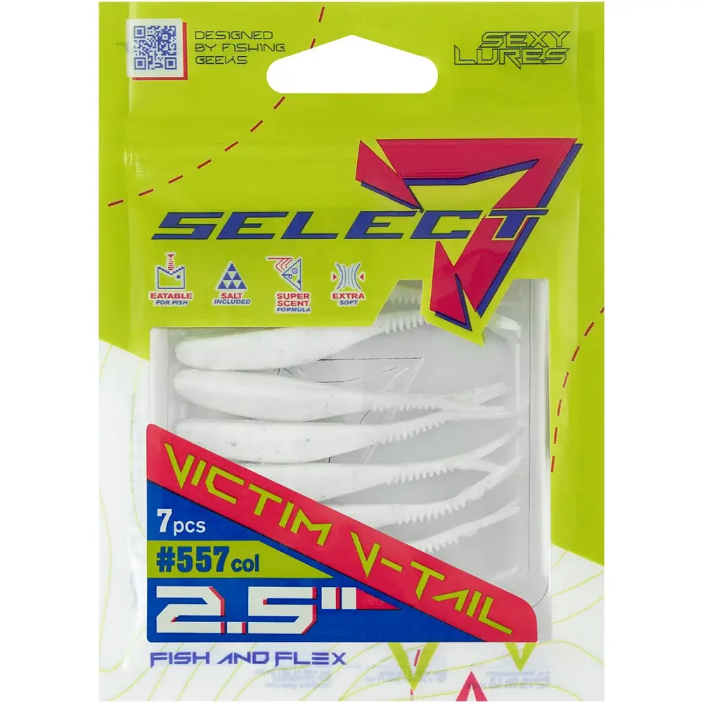 Силікон Select Victim V-Tail 2.5" 557 FE (7 шт/уп) - фото 2