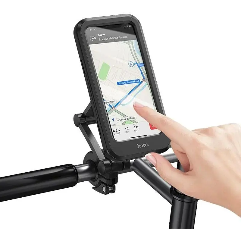 Велотримач для телефону HOCO Rider waterproof bicycle stand CA101 190x100mm base - фото 10