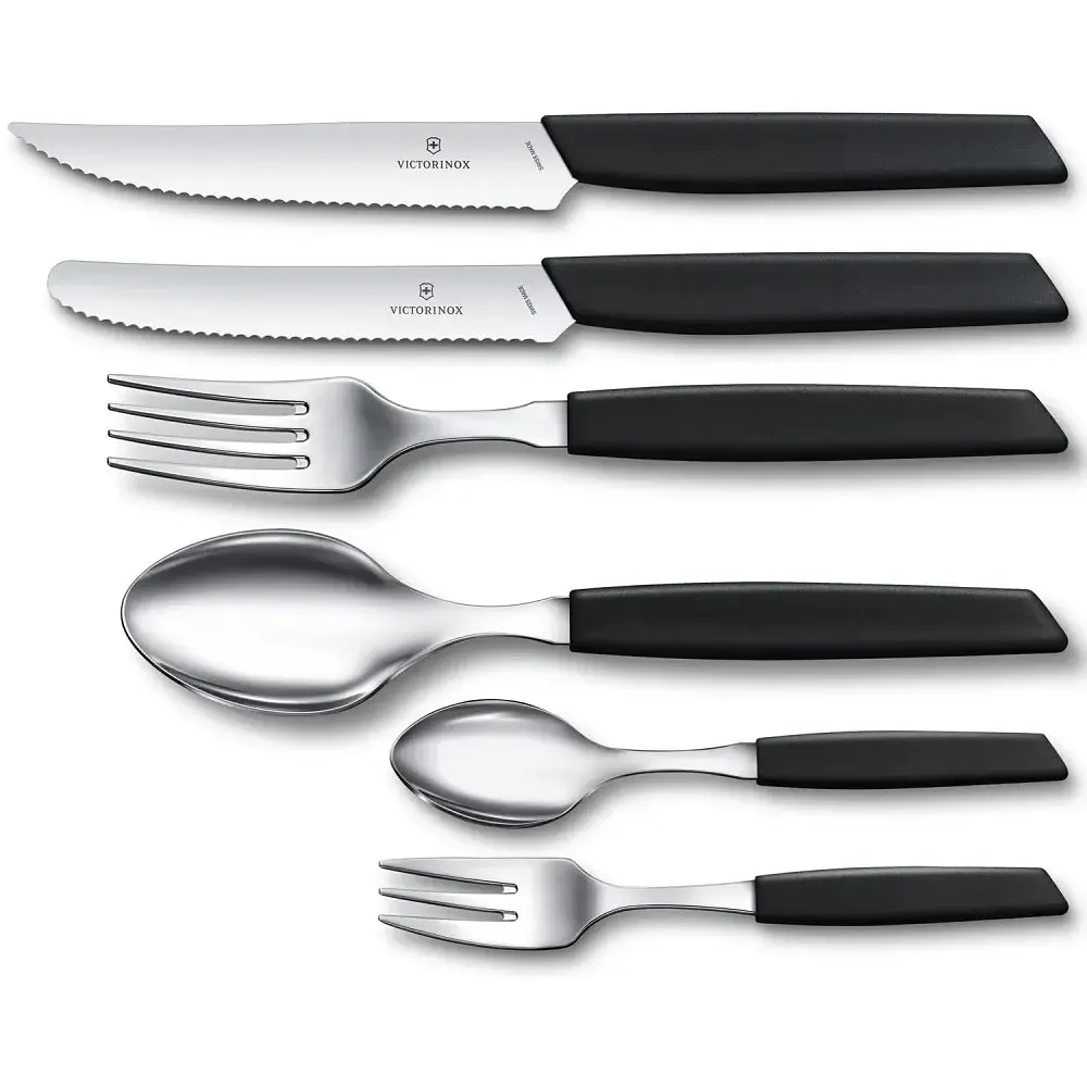 Кухонний ніж Victorinox Swiss Modern SteakPizza 12 см Serrated Black (6.9003.12W) - фото 3