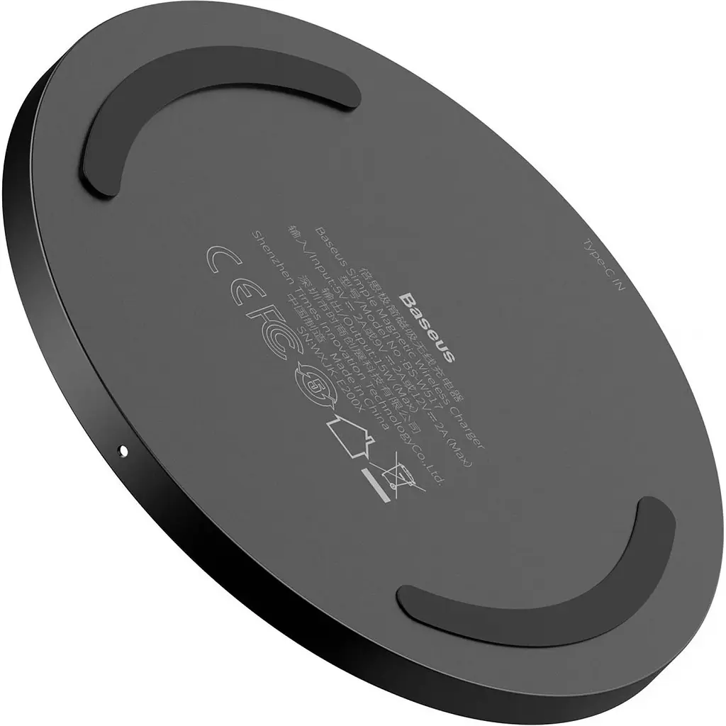 Бездротовий зарядний пристрій Baseus Simple Magnetic Black [WXJK-E01] [122151] - фото 4