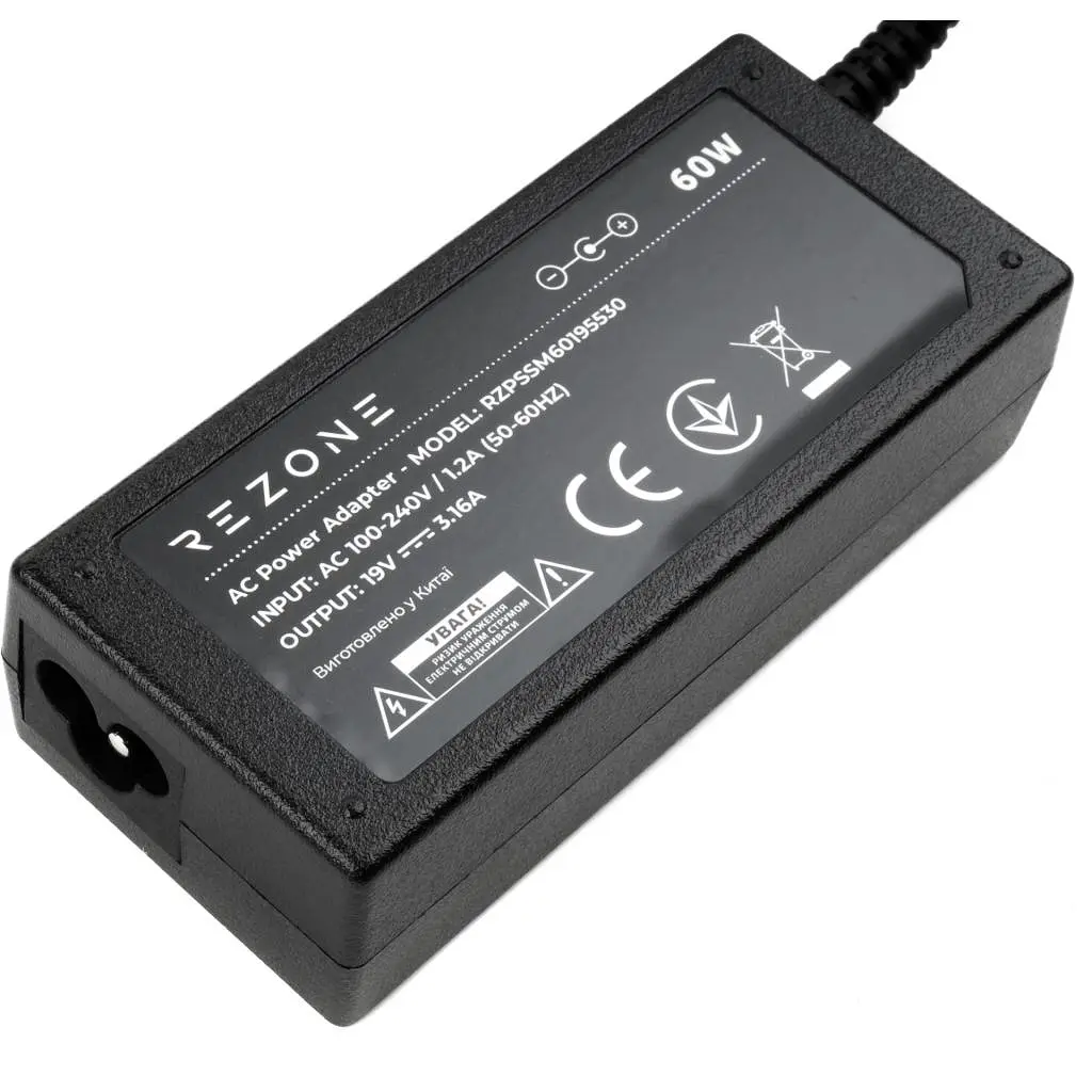 Блок живлення до ноутбуку Rezone Samsung 60W 19V 3.16А 5.5x3.0 (RZPSSM60195530) - фото 3