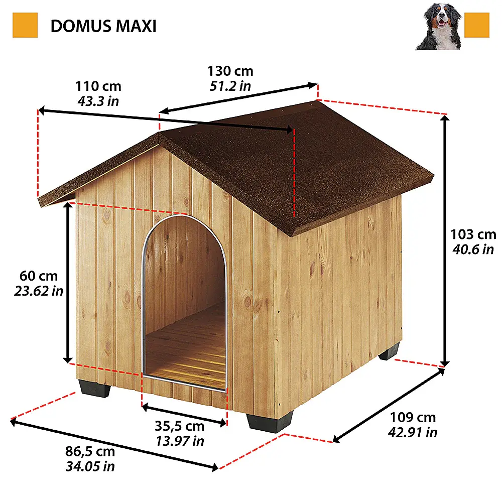 Будиночок для собак Ferplast Kennel Domus Maxi 107,5×130×103 см 87008000 - фото 2