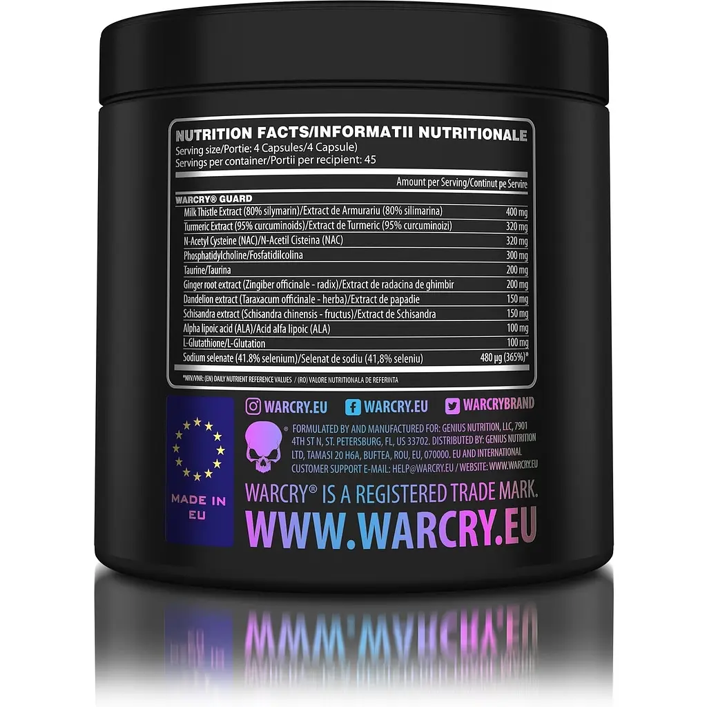 Комплексная добавка Genius Nutrition Warcry Guard 180 капсул - фото 2