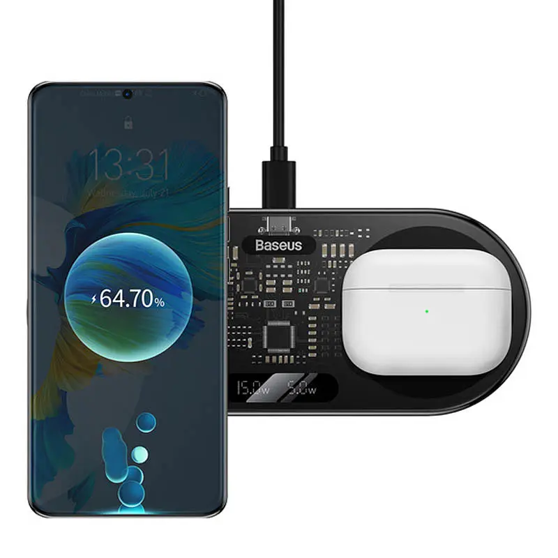 БЗП Digital LED Display 2in1 20W Universal version (WXSX010101) Black Baseus teh0029888 - фото 3