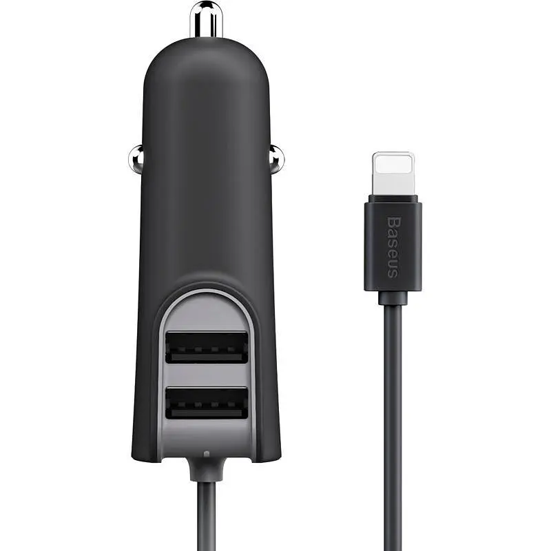 Автомобільний зарядний пристрій Baseus Energy Station 2USB QC 5.5A CCNL-01 Black - фото 2