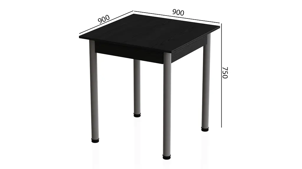 Стіл кухонний Ferrum-decor Агата 75x90x90 Сірий ДСП Сосна Кембра 16мм (FRD-105684) - фото 3