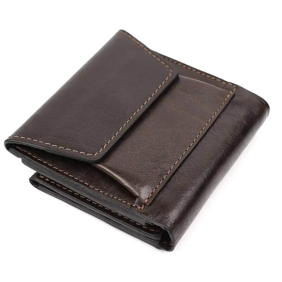 Кожаный мужской кошелек Grande Pelle 11х11.5х2.5 см nsa0001215 - фото 8