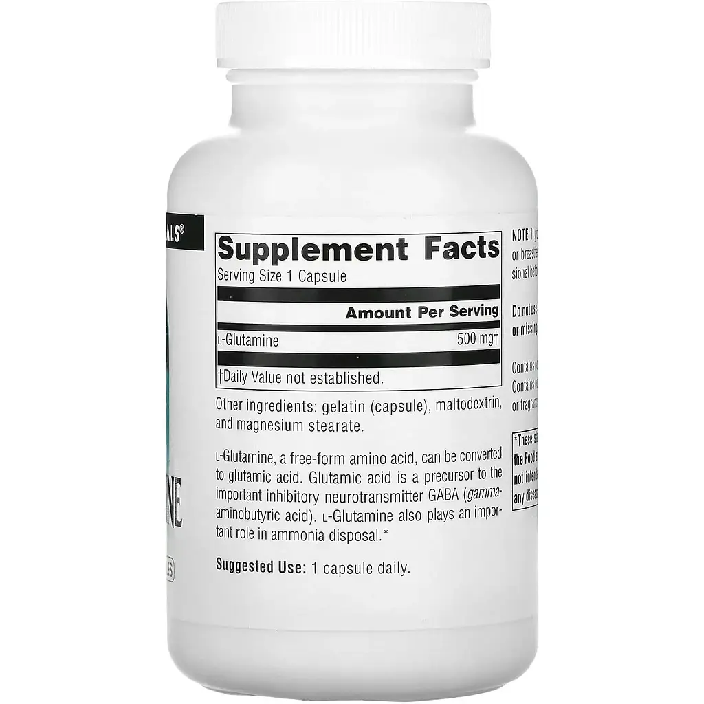 Глутамин Source Naturals L-Glutamine 500 мг 100 таблеток - фото 2