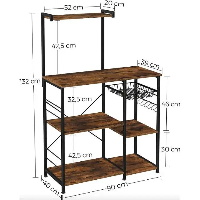 Кухонный стеллаж Leobert Supretto с местом для микроволновки в стиле Loft - фото 7