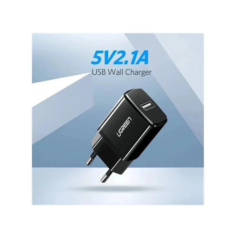Мережевий зарядний пристрій Uзелений ED011 USB Wall Charger (чорний(UGR-50459) - фото 3