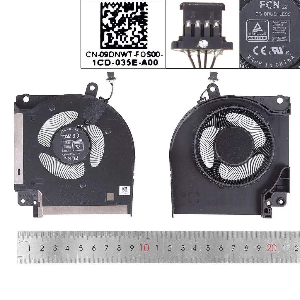 Вентилятор 12V GPU для Dell Alienware X17 R1 R2 series, (09DNWT, FNF6 DFSCL12E064867) - фото 3