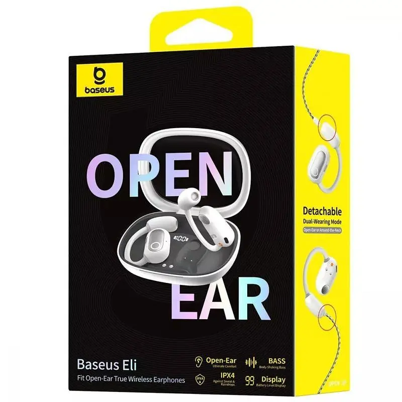 Беспроводные TWS наушники Baseus Eli Fit OS Open-Ear (A00073200) Moon White - фото 2