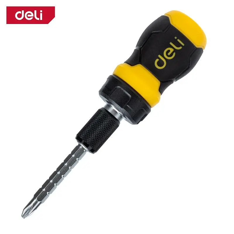Викрутка двостороння з тріскачкою, 2 біти 6/PH2 x 85 мм Deli DL626010 - фото 2