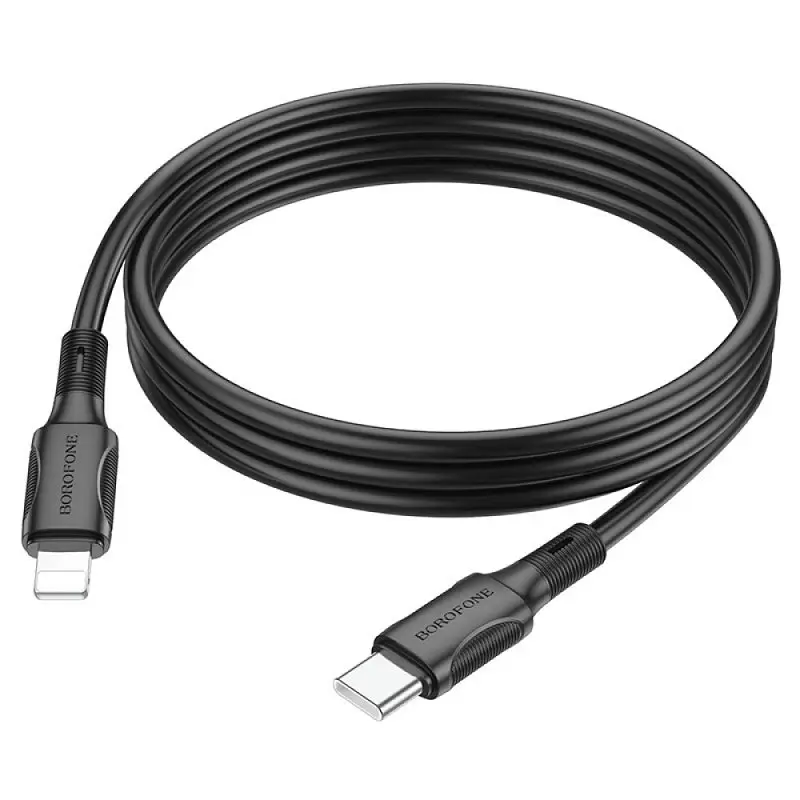 Дата кабель Borofone BX80 Succeed Type-C to Lightning 20W (1m) Black - фото 2