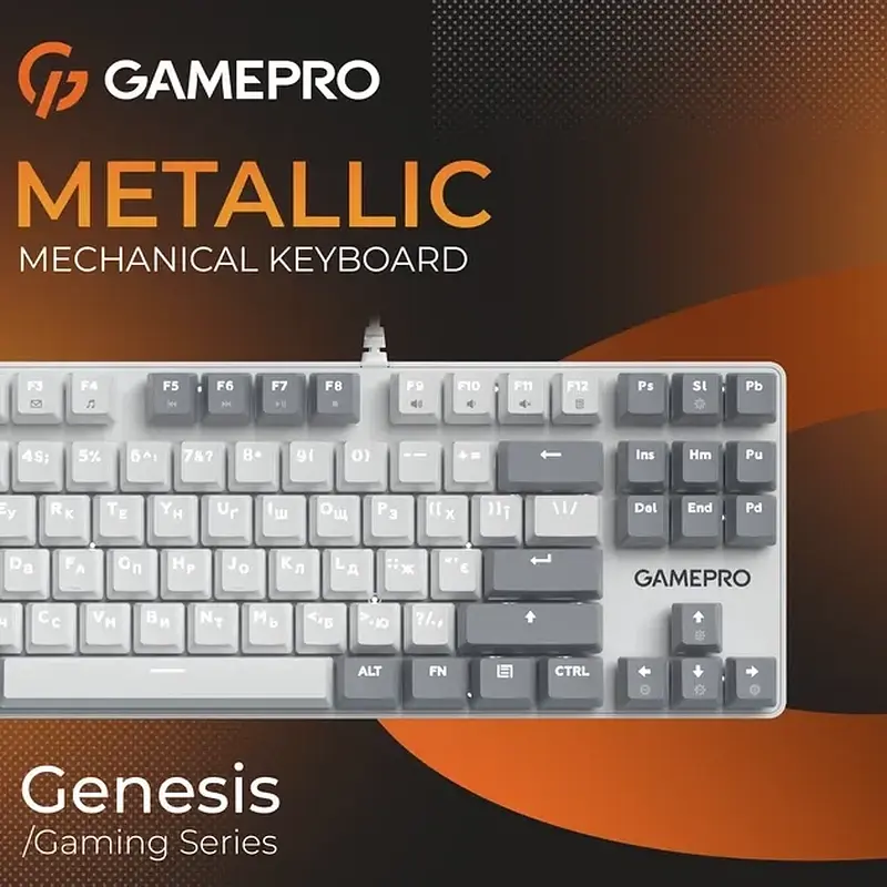Клавіатура GamePro Genesis Metallic MK110W Red Switches White - фото 7