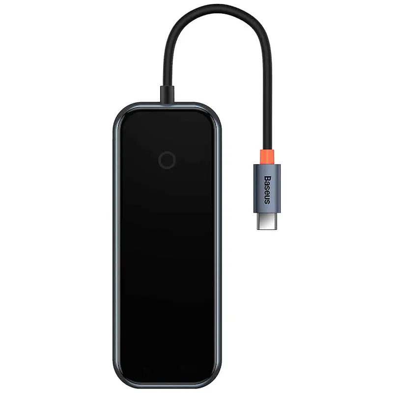 Перехідник Hub AcmeJoy 5-Port Type-C (HDMI*1+USB3.0*2+USB2.0*1+Type-C PD&Data*1) (WKJZ) Dark Baseus teh0030559