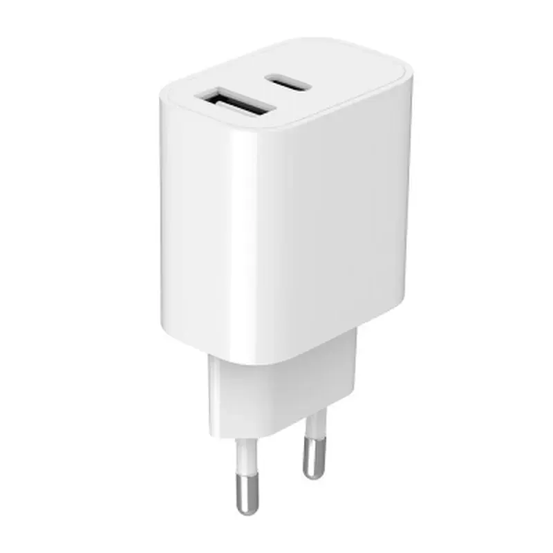 Зарядний пристрій Gembird 1xUSB-A+1xUSB-C 5V/2.4A (12W) white (TA-UC-2AC12-01) - фото 4