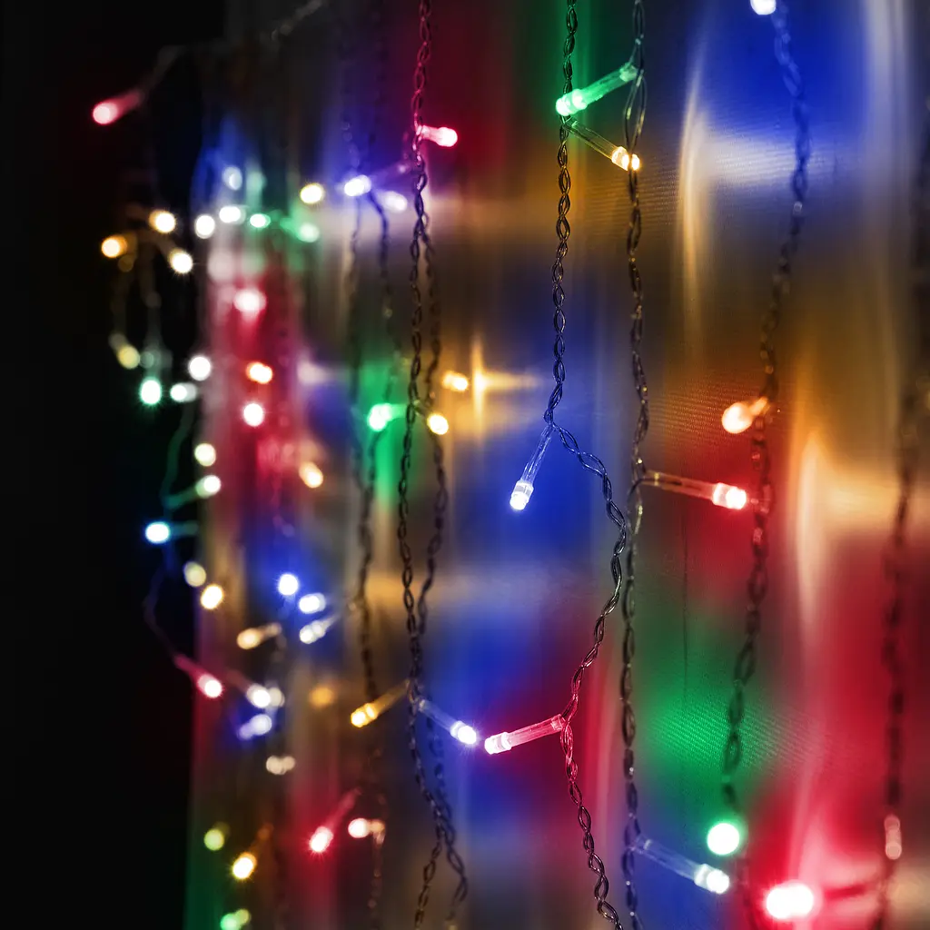 Електрогірлянда Yes! Fun Бахрома 84 LED статична 2 м різнокольорова (974847) - фото 4