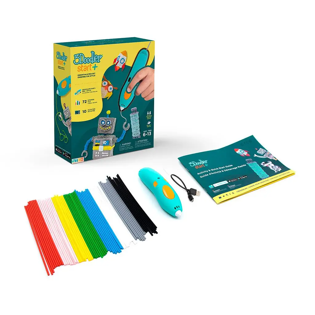 3D-ручка 3Doodler Start Plus для дитячої творчості базовий набір - КРЕАТИВ (72 стрижні) 3Doodler Start SPLUS